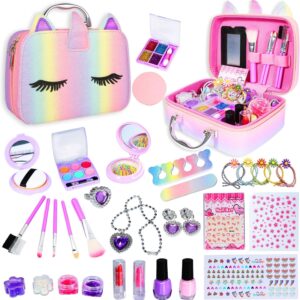 Heißer Verkauf Mädchen Spielzeug Pretend Spielen Kosmetik Sicher Make-Up Spielzeug Set mit Portable Storage Box Make-Up Spielzeug