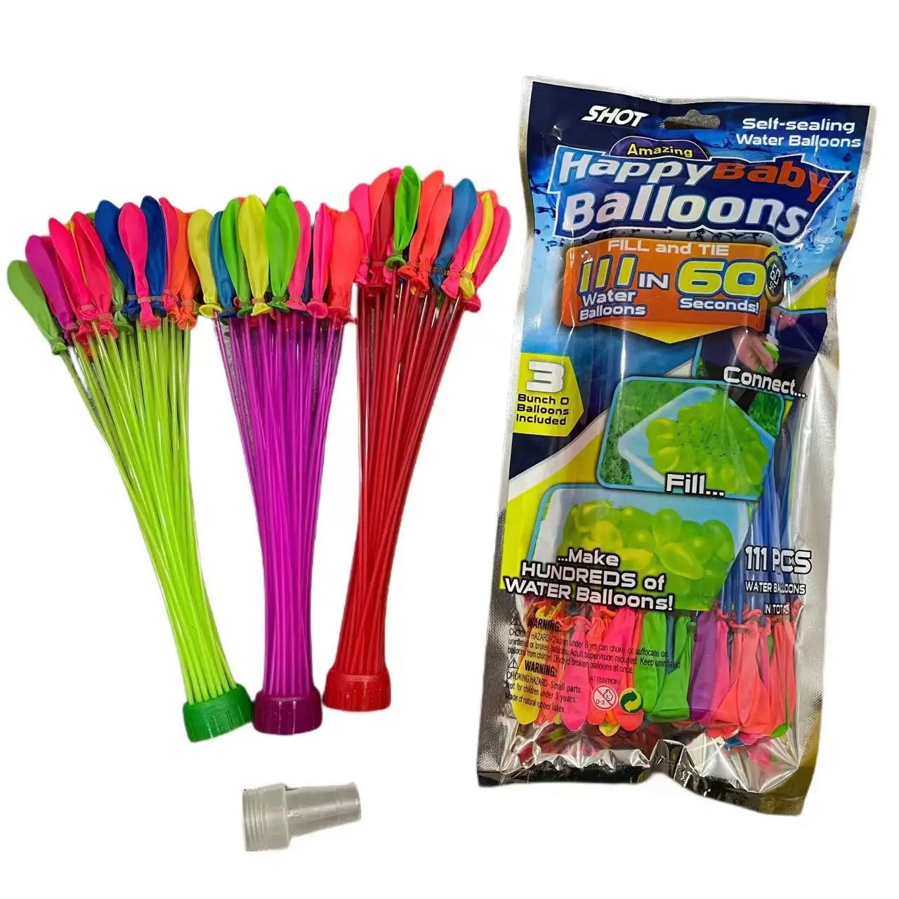 Globos de agua de fábrica de juguetes al aire libre para niños, 111 unidades/bolsa, globos de agua mágicos de llenado rápido autosellantes