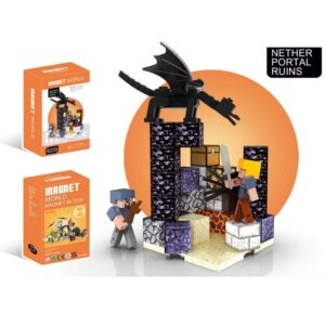Minecraft My World Minecraftting tamanho grande Diy ímãs presentes crianças 62 unidades brinquedos blocos de construção magnéticos
