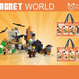 Minecraft Magnetblöcke – Baumine Magnetwelt-Set, sensorische Kinderspiele, Spielzeug