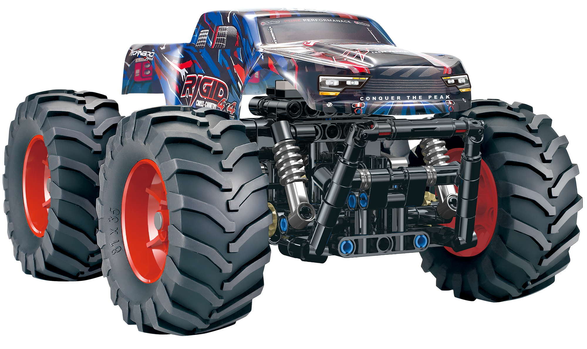 Technisches elektrisches ferngesteuertes Offroad-Baustein-Spielzeug-Rennauto - Bild 3