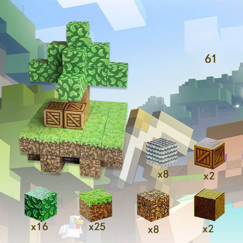 Minecraft DIY Magnetic Cubes Children's Magnetic Building Block Set for Creative Play | Preis der Spielzeugfabrik in China | LuluFamily