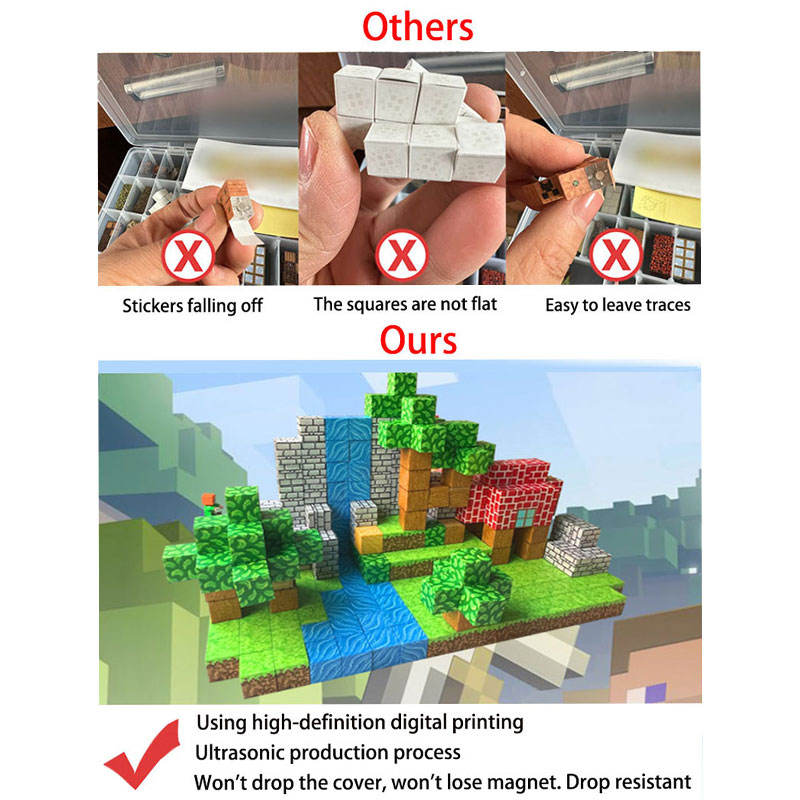 Minecraft DIY Magnetic Cubes Children's Magnetic Building Block Set for Creative Play | Preis der Spielzeugfabrik in China | LuluFamily