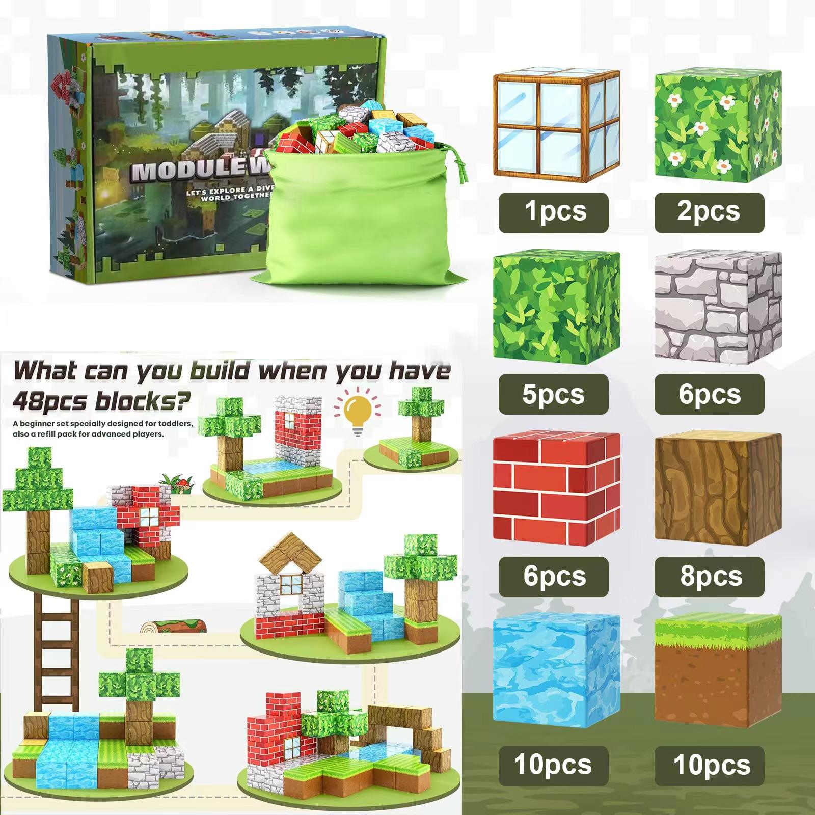 Minecraft Mine World My World Magnetischer Würfel Spielzeug Magnetischer Baustein | Preis der Spielzeugfabrik in China | LuluFamily