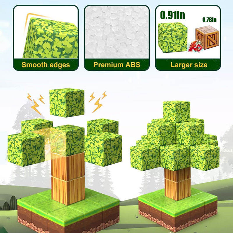 Minecraft DIY Magnetic Cubes Children's Magnetic Building Block Set for Creative Play | Preis der Spielzeugfabrik in China | LuluFamily