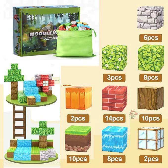 Minecraft Mine World My World Magnetischer Würfel Spielzeug Magnetischer Baustein | Preis der Spielzeugfabrik in China | LuluFamily