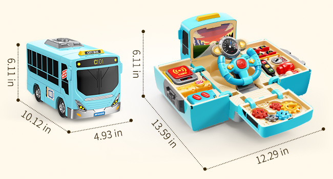 Wholesale Deformation School Bus Pretend Play Driving Simulator Car Toy | Preis der Spielzeugfabrik in China | LuluFamily