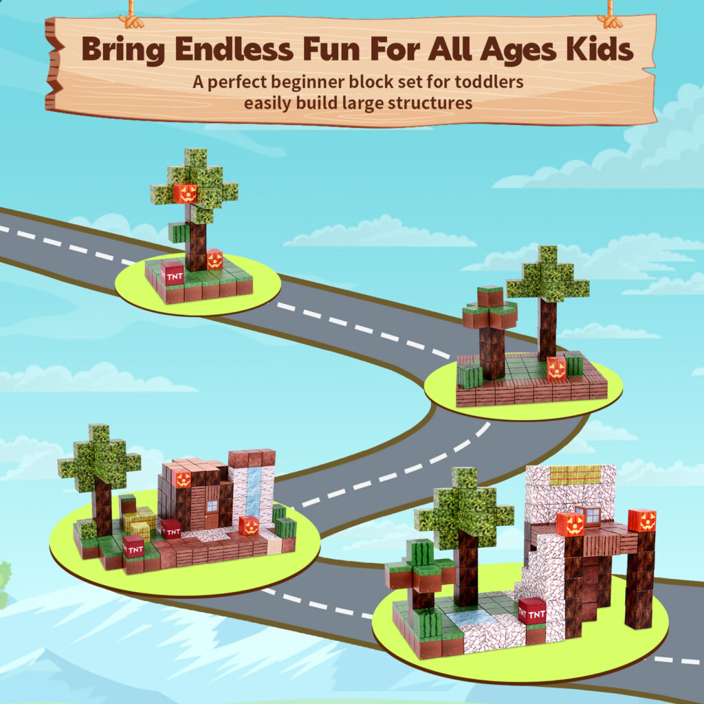 Minecraft Magnetic Blocks Bauen Spielzeug früh Bildung Sensorisches Spielzeug für Kleinkinder Kinder | Preis der Spielzeugfabrik in China | LuluFamily