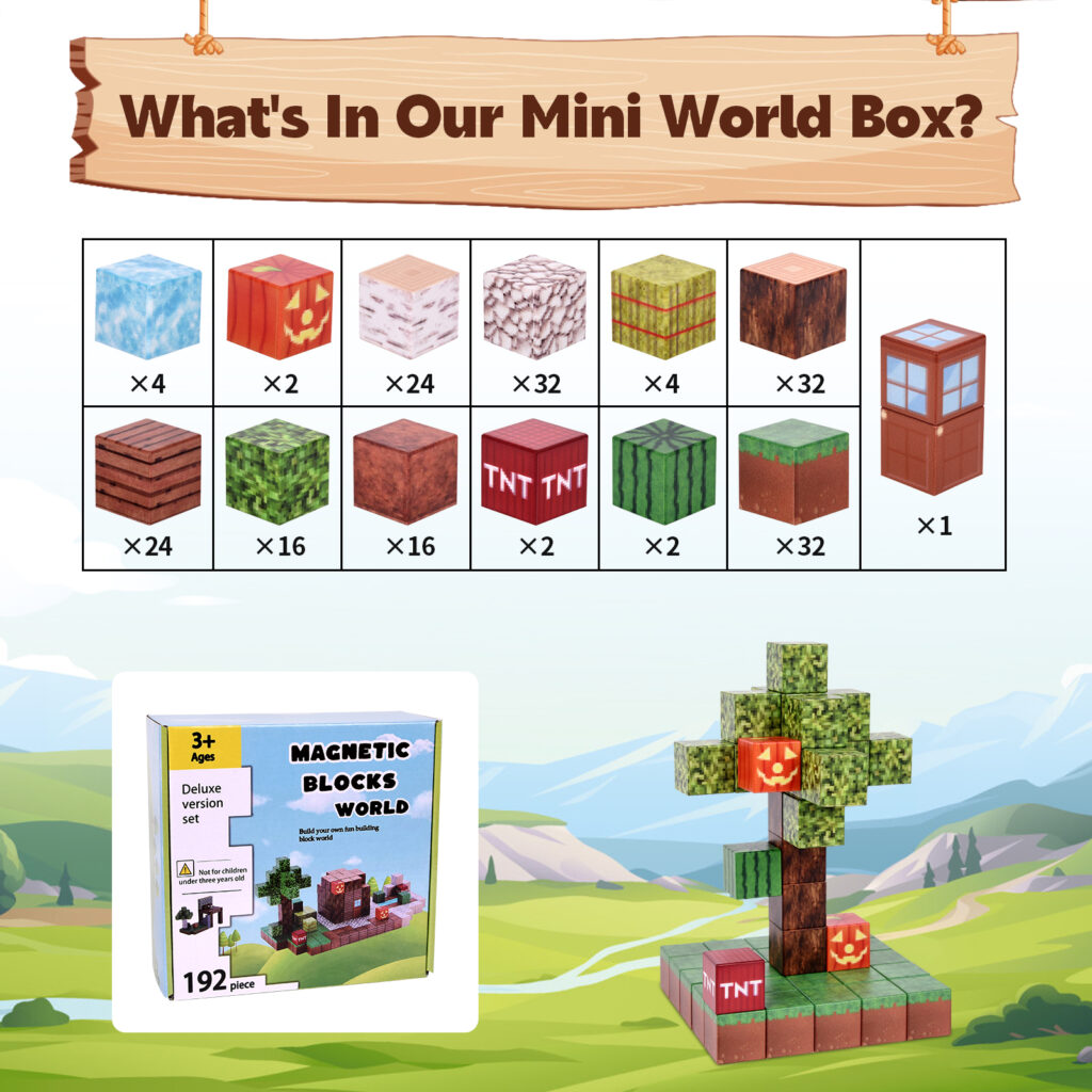 Minecraft Magnetic Blocks Bauen Spielzeug früh Bildung Sensorisches Spielzeug für Kleinkinder Kinder | Preis der Spielzeugfabrik in China | LuluFamily