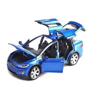 Wholesale 1:32 Scale Car Model Tesla Model X Toy Car Sound Light Pull Back Model Diecast Toys