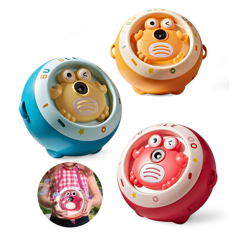 Máquina de burbujas automática con luces juguetes musicales niños lindo máquina de burbujas de jabón eléctrico