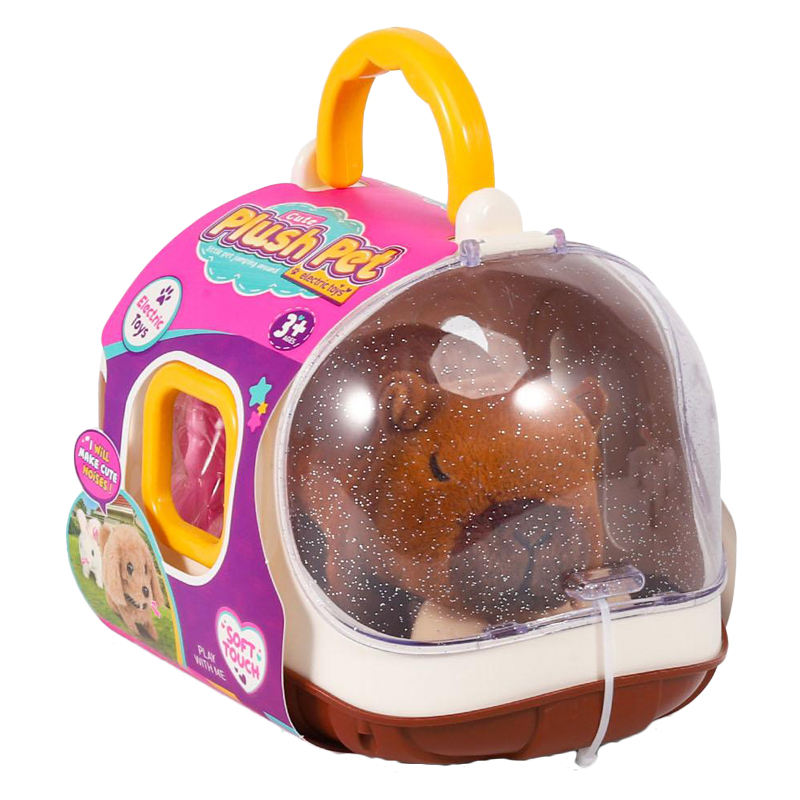 Nova capivara animal de pelúcia andando latindo com fingir jogar acessórios brinquedos de pelúcia eletrônicos para crianças - Imagem 2