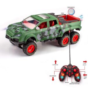 1:16 6WD 6CH Remote Control Military Climbing Car With Light Spray