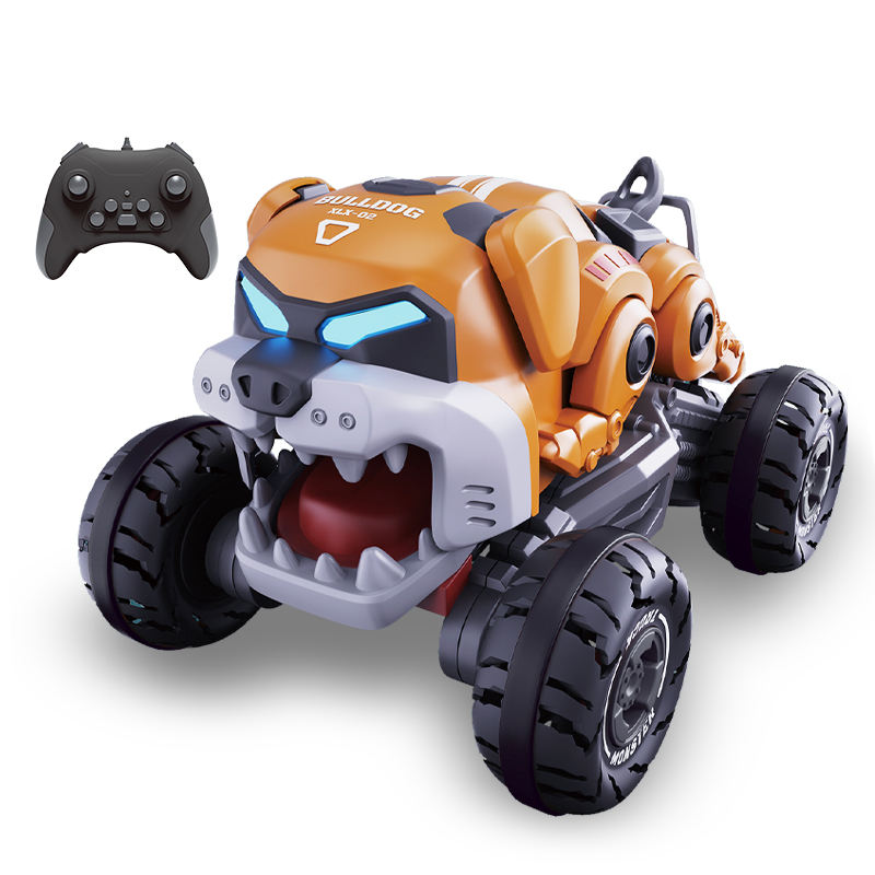 Venta al por mayor nuevo coche teledirigido del truco del perro del robot de Rc de los camiones de la luz del espray 2.4G