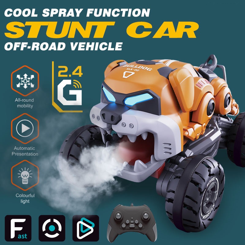 Venta al por mayor nuevo coche teledirigido del truco del perro del robot de Rc de los camiones de la luz del espray 2.4G - Imagen 2