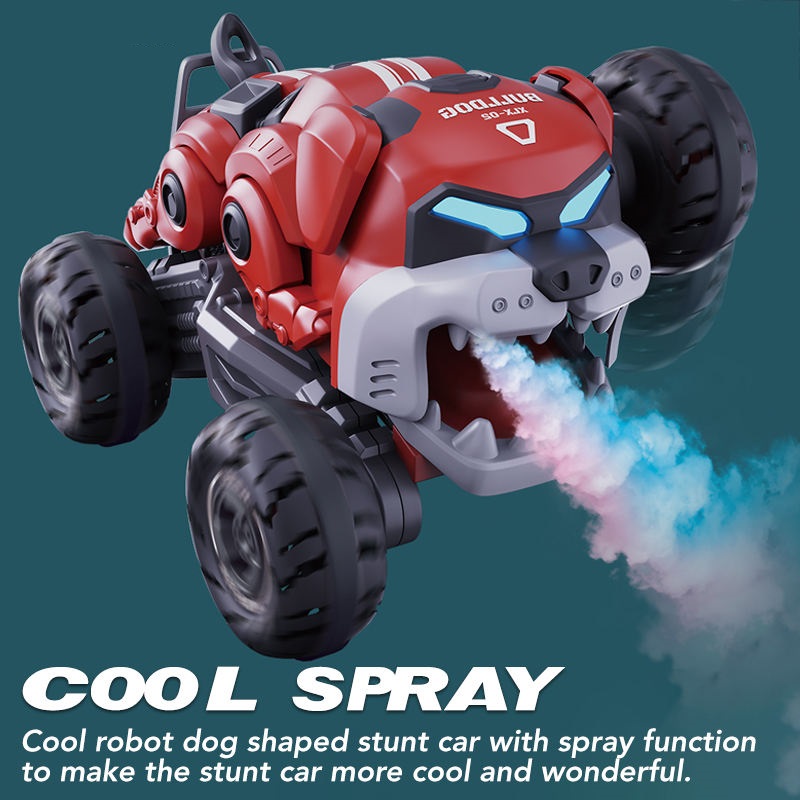 Venta al por mayor nuevo coche teledirigido del truco del perro del robot de Rc de los camiones de la luz del espray 2.4G - Imagen 3
