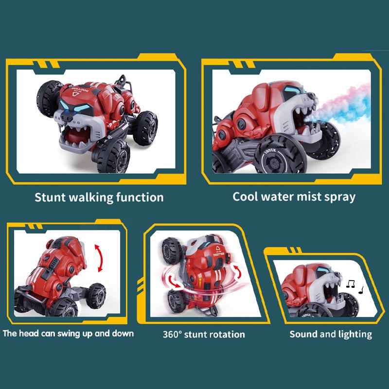 Venta al por mayor nuevo coche teledirigido del truco del perro del robot de Rc de los camiones de la luz del espray 2.4G - Imagen 4