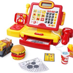 Cajero Compras de juguetes Feating Play Monine Machine Cash Register juguete para niños Regalos de Navidad
