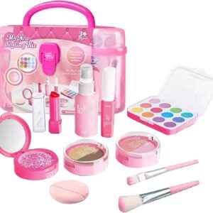 Umweltfreundliches, hochwertiges waschbares Kinder-Make-up-Spielzeug für Mädchen, Kinder-Kosmetik-Spielzeug-Make-up-Set
