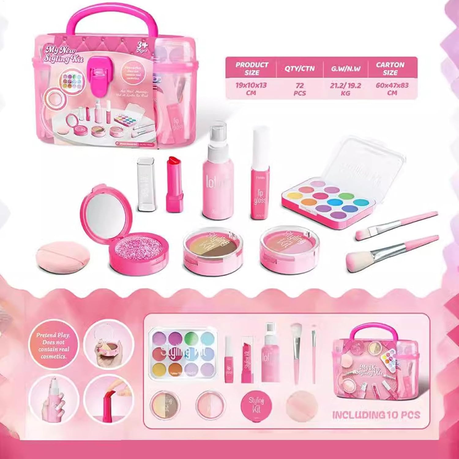 Éco-friendly de haute qualité Kids Washable Makeup Girl Toys Children Cosmetic Toys Making Up - Image 5
