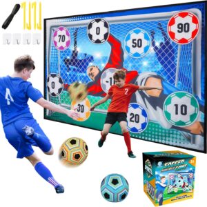 Kids Backyard Outdoor Indoor Toys Soccer Ball Game Set Soccer Game Target with 2 Soccers