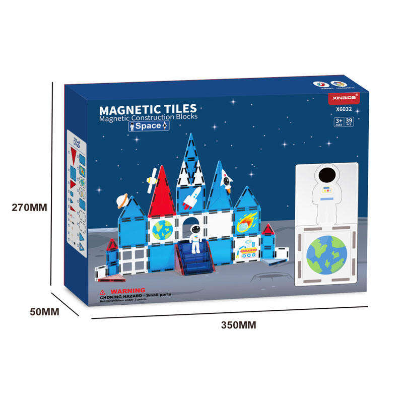 Ensemble de blocs de construction magnétiques éducatifs, jouets d'apprentissage certifiés EN71 ASTM pour enfants, offre spéciale' Jouet de tuiles magnétiques pour les enfants - Image 3