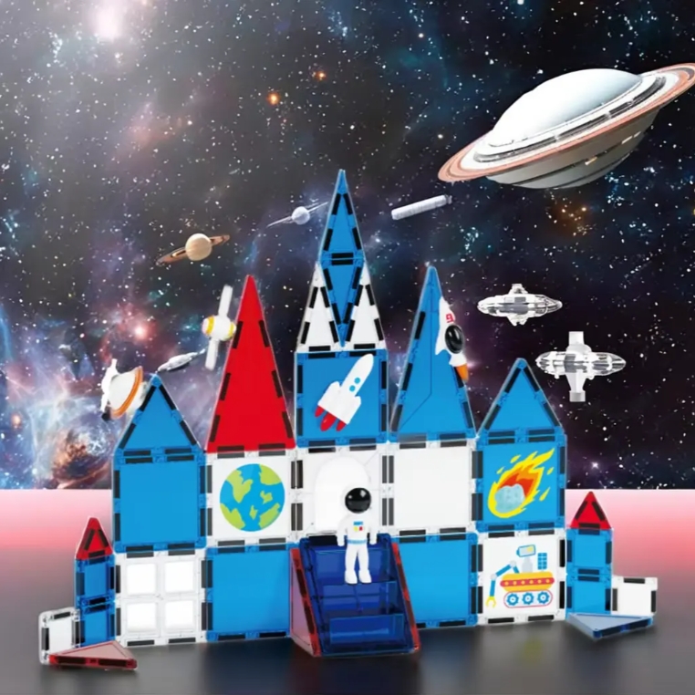 Ensemble de blocs de construction magnétiques éducatifs, jouets d'apprentissage certifiés EN71 ASTM pour enfants, offre spéciale' Jouet de tuiles magnétiques pour les enfants - Image 5