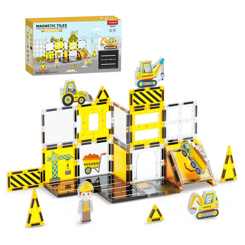 Les jouets pour enfants de haute qualité ensemble les carreaux de bâtiment magnétique éducatifs