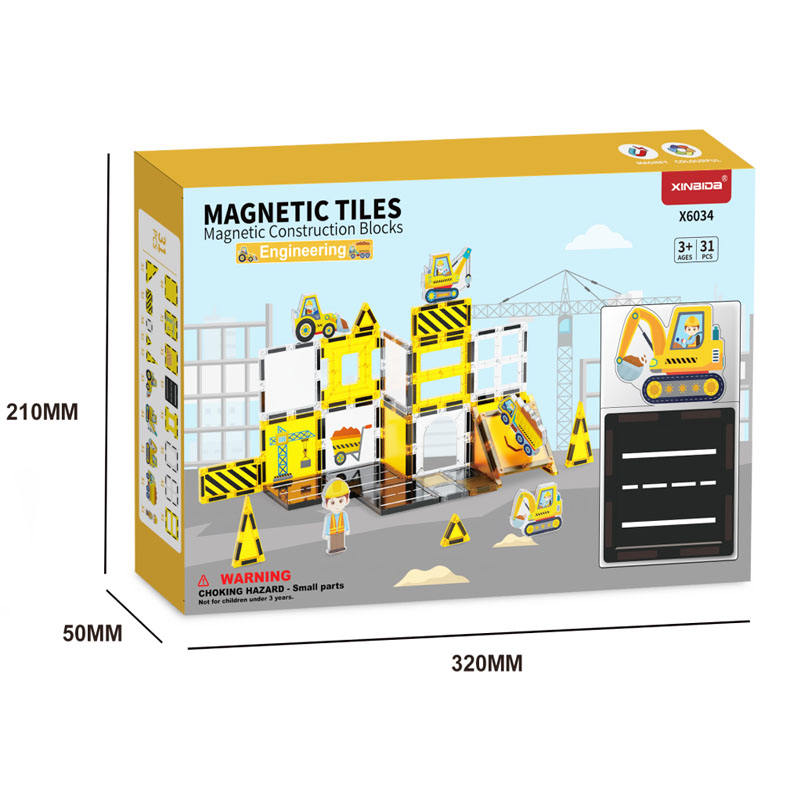 Les jouets pour enfants de haute qualité ensemble les carreaux de bâtiment magnétique éducatifs - Image 2