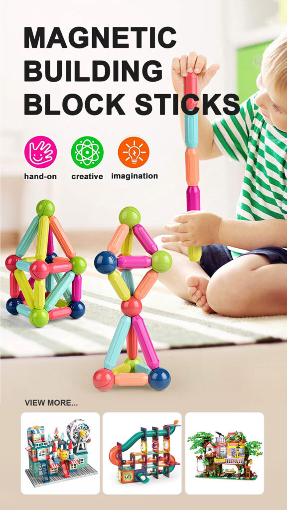 Magnetic toy stick—— Ignite Your Child's Journey into 3D Spatial Awareness | China Toy Factory Price | LuluFamily