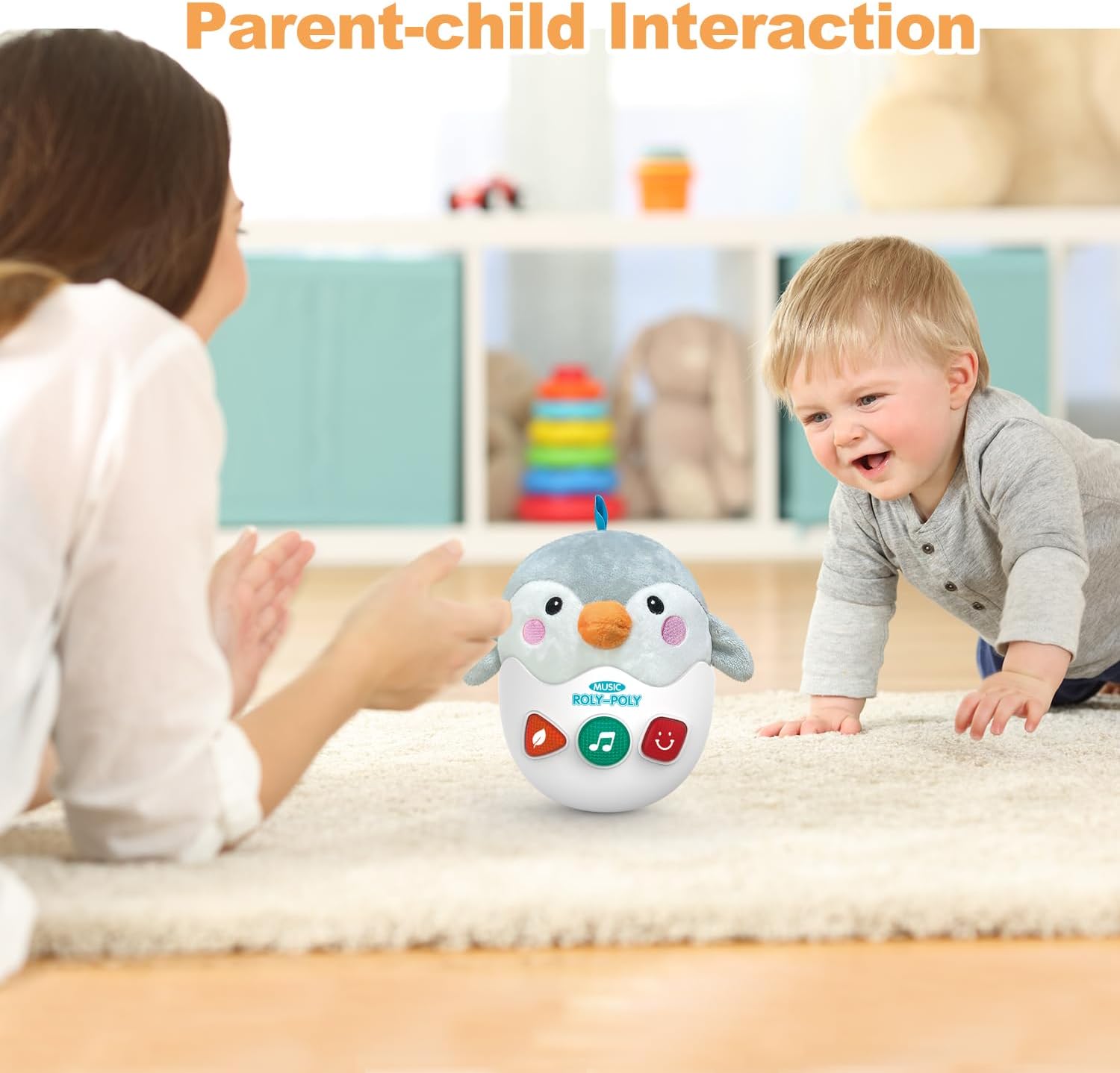 Educational Cartoon Penguin Soft Soothe Swing Stuffed Animal Toys Musical Baby Plush Toys for Newborn Gift - Bild 5