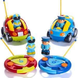 Cartoon Mini Small Remote Control Police Children's Car Toy For Toddler