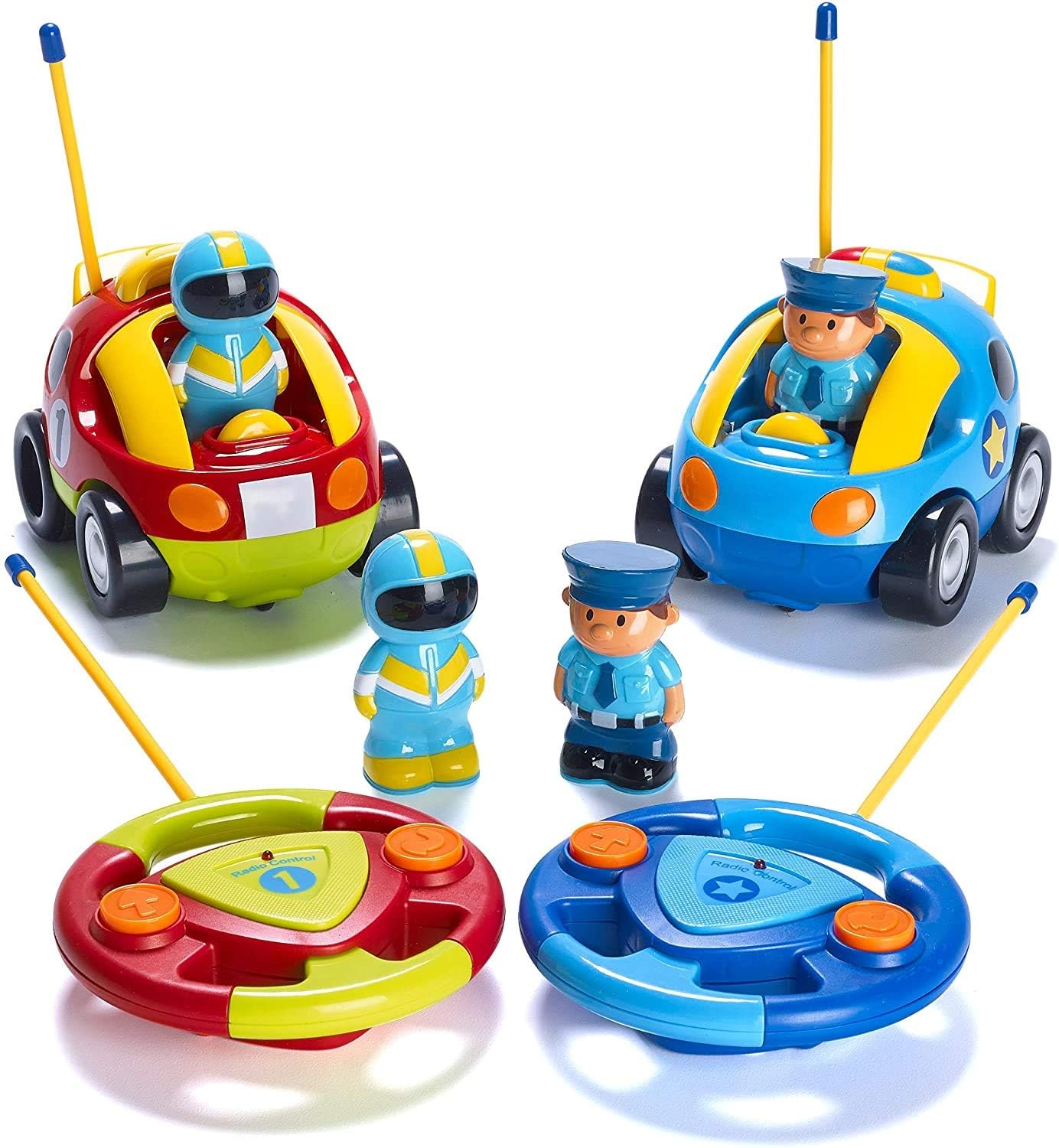 Cartoon Mini Small Remote Control Police Children's Car Toy For Toddler