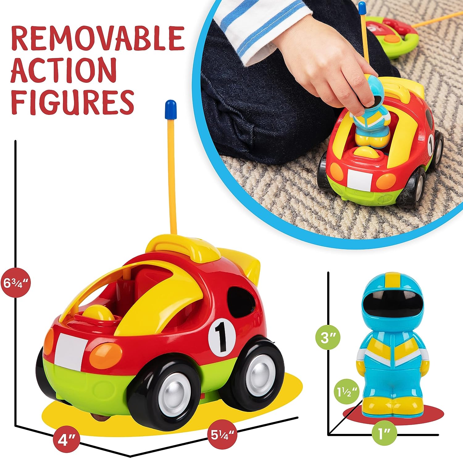 Cartoon Mini Small Remote Control Police Children's Car Toy For Toddler - Bild 4