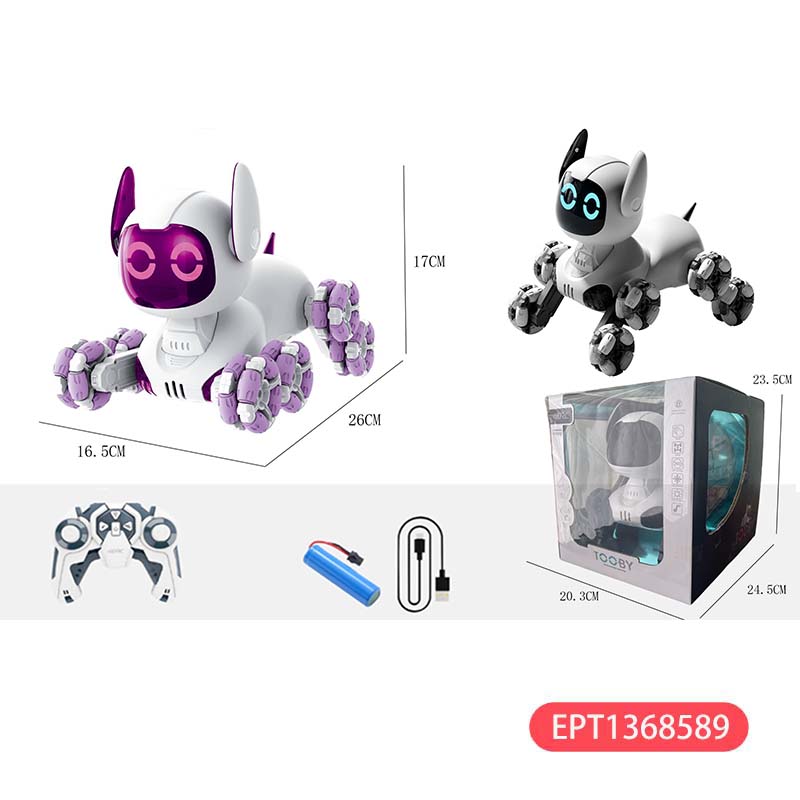 2.4G 8CH 8 ROW RC DRIFT RC RC DOG ROBOT COM LUZES & Música - Imagem 6