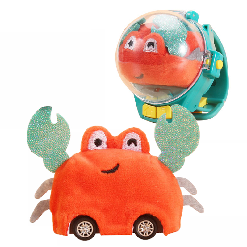 Red 2.4g Plush Crab Rabbit Mini Watch Remote Control Car Toy Mini Carro De Control