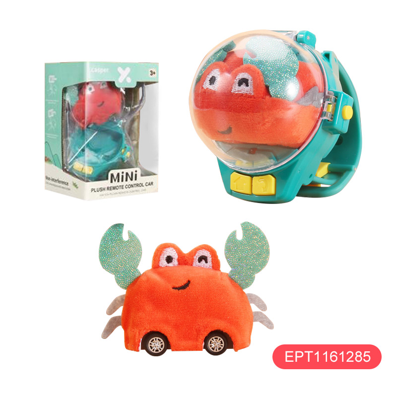 Red 2.4g Plush Crab Rabbit Mini Watch Remote Control Car Toy Mini Carro De Control - Imagen 5