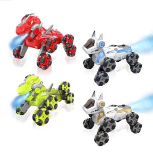 RC Stunt Robot Dinosaur Machine Dog with Light Spray