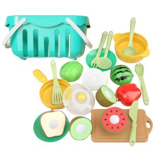 17Stück, individuelles Design, Rollenspiel, Küchenspielset, Spielzeug für Kinder, Kochen, Essen, Obst, Magnet, Schneidespielzeug für Kinder