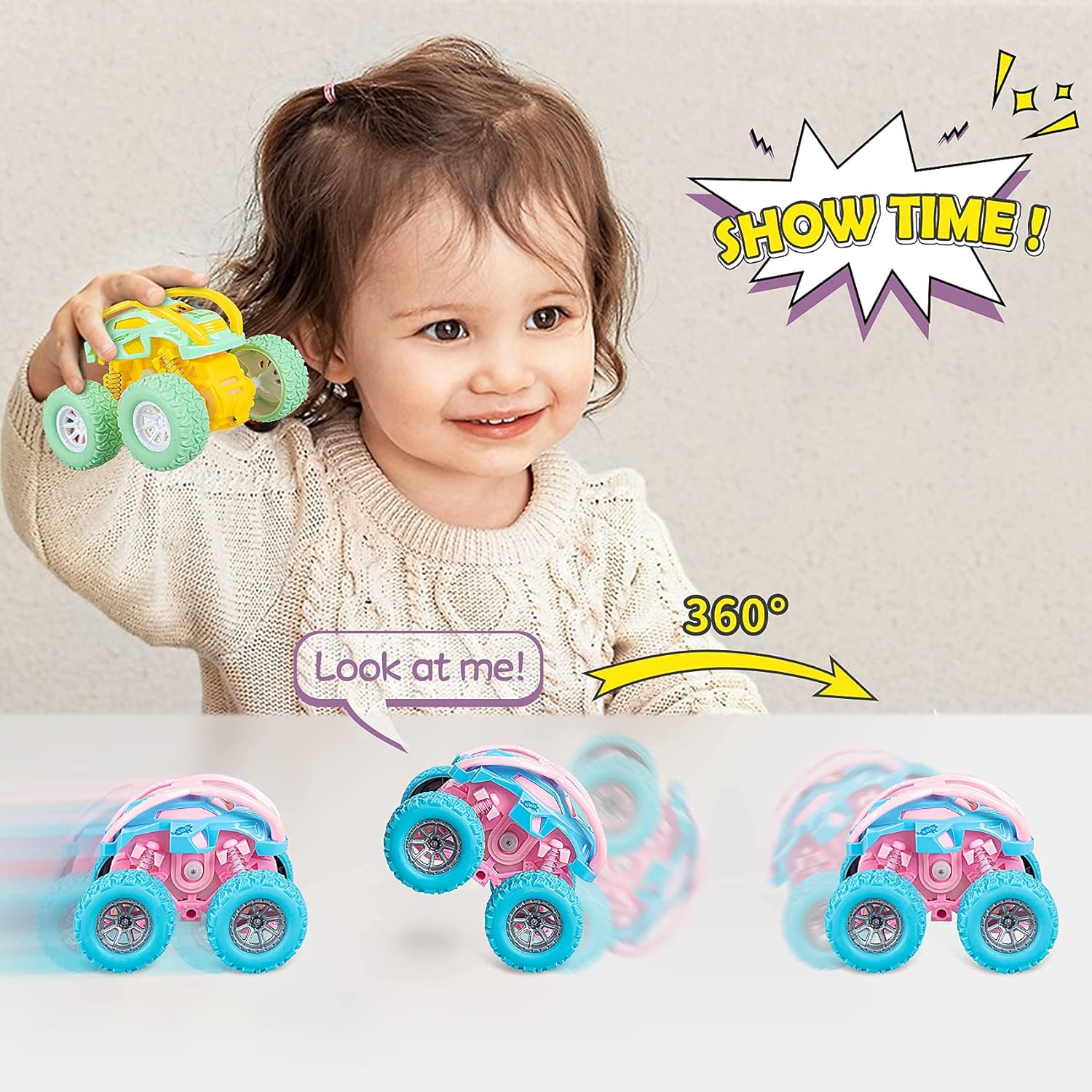 Toy Cars Wholesale Popular Friction Toy Car Children's Monster Truck Friction Drive Cute Truck Children Toys Monster Truck - Bild 5