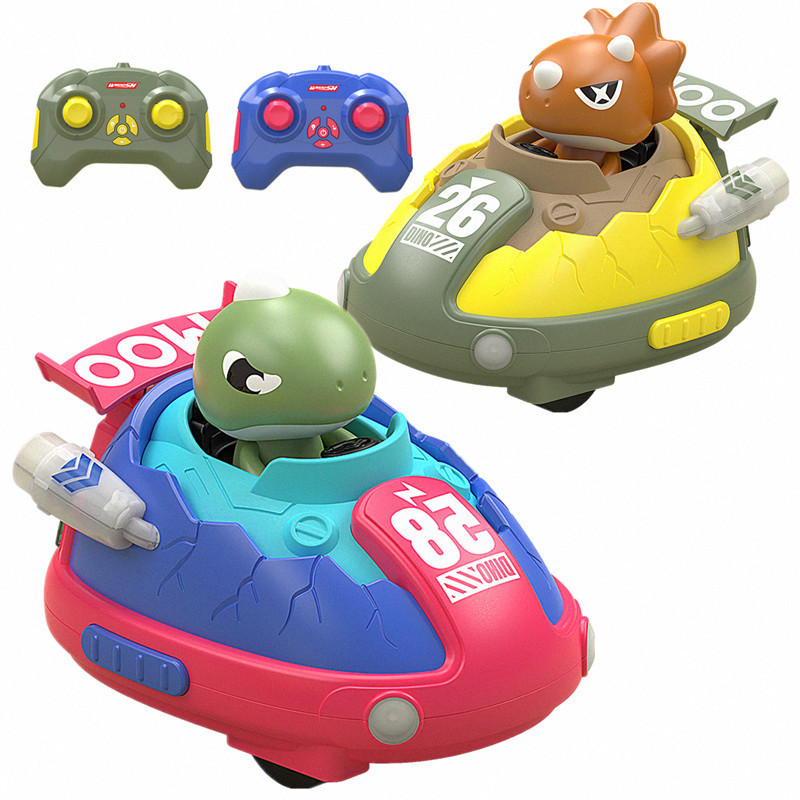 2.4G 4 Function Remote Control 2players Pop up Dinosaur Battle Bumper Car Rc Cars Toys with Lights And Music