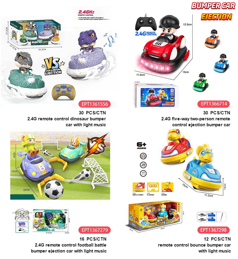 2.4G 4 Function Remote Control 2players Pop up Dinosaur Battle Bumper Car Rc Cars Toys with Lights And Music - Bild 4