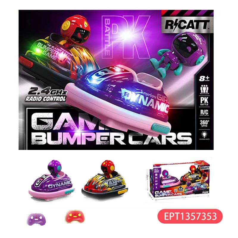 2.4G 4 Function Remote Control 2players Pop up Dinosaur Battle Bumper Car Rc Cars Toys with Lights And Music - Bild 5