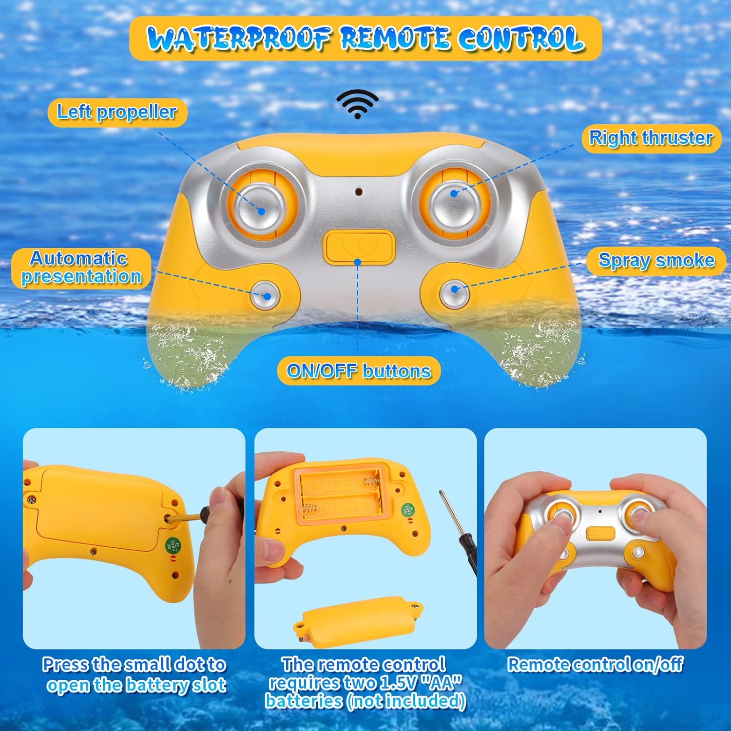 2.4G Mini Water Boat Toy Double Propeller Lighting Spray Motorboat Children Pool Water Remote Control Rc Boat Ship Juguetes - Imagen 4