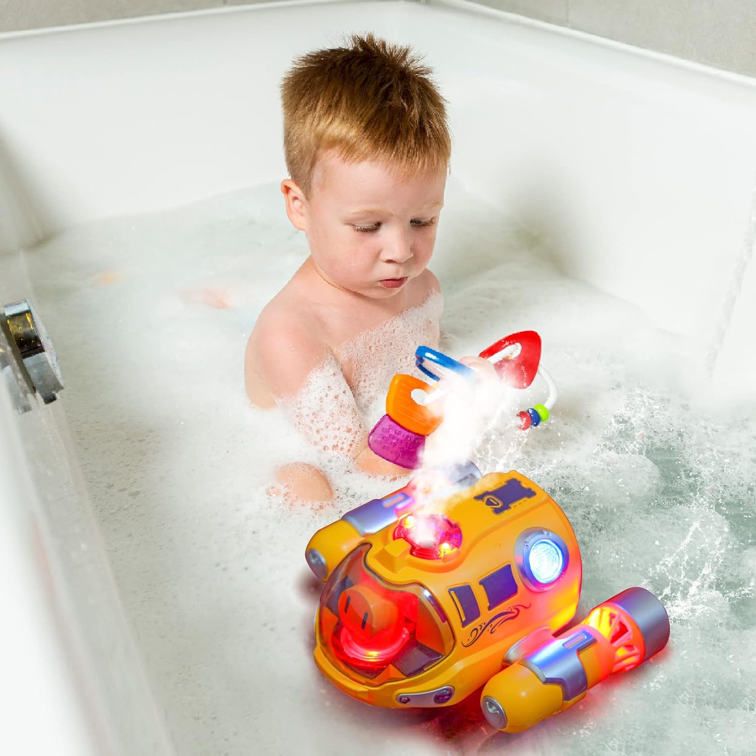 2.4G Mini Water Boat Toy Double Propeller Lighting Spray Motorboat Children Pool Water Remote Control Rc Boat Ship Juguetes - Imagen 6