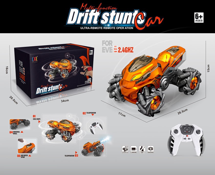 4WD High Speed RC 360 Rolling 4X4 Radio Toy Spray Light Control remoto Stunt Car Remoto - Imagen 6