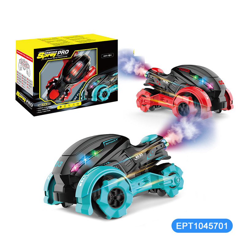2.4G RC Stunt Motorcycle with Light Spray - Imagem 2