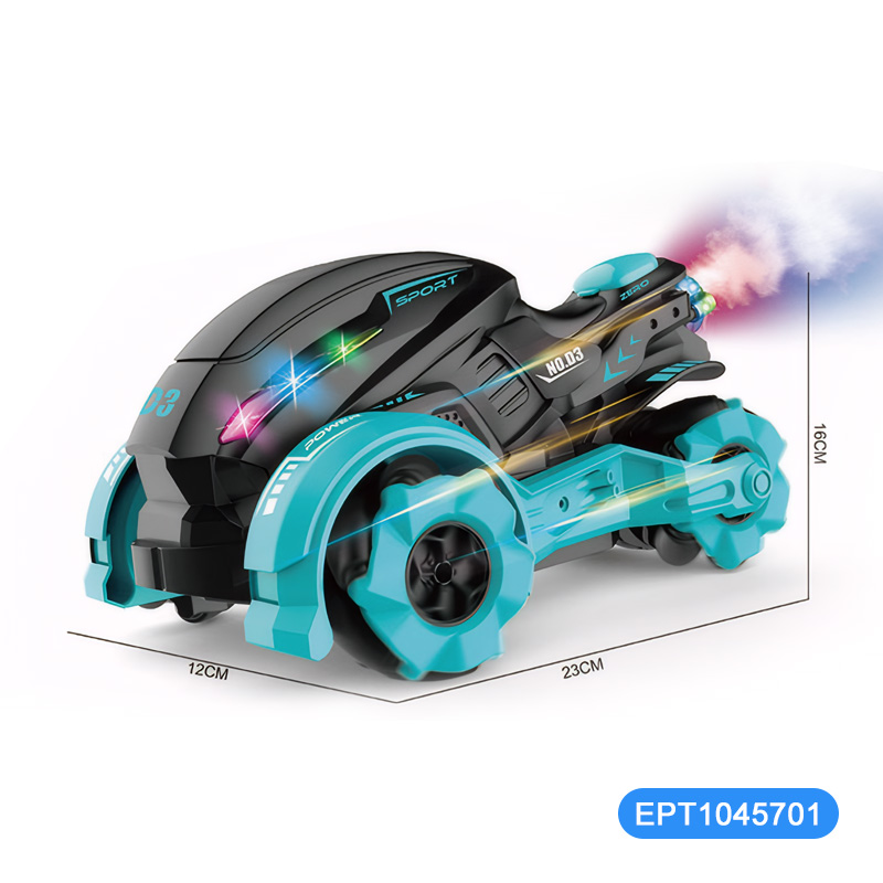 2.4G RC Stunt Motorcycle with Light Spray - Imagem 3