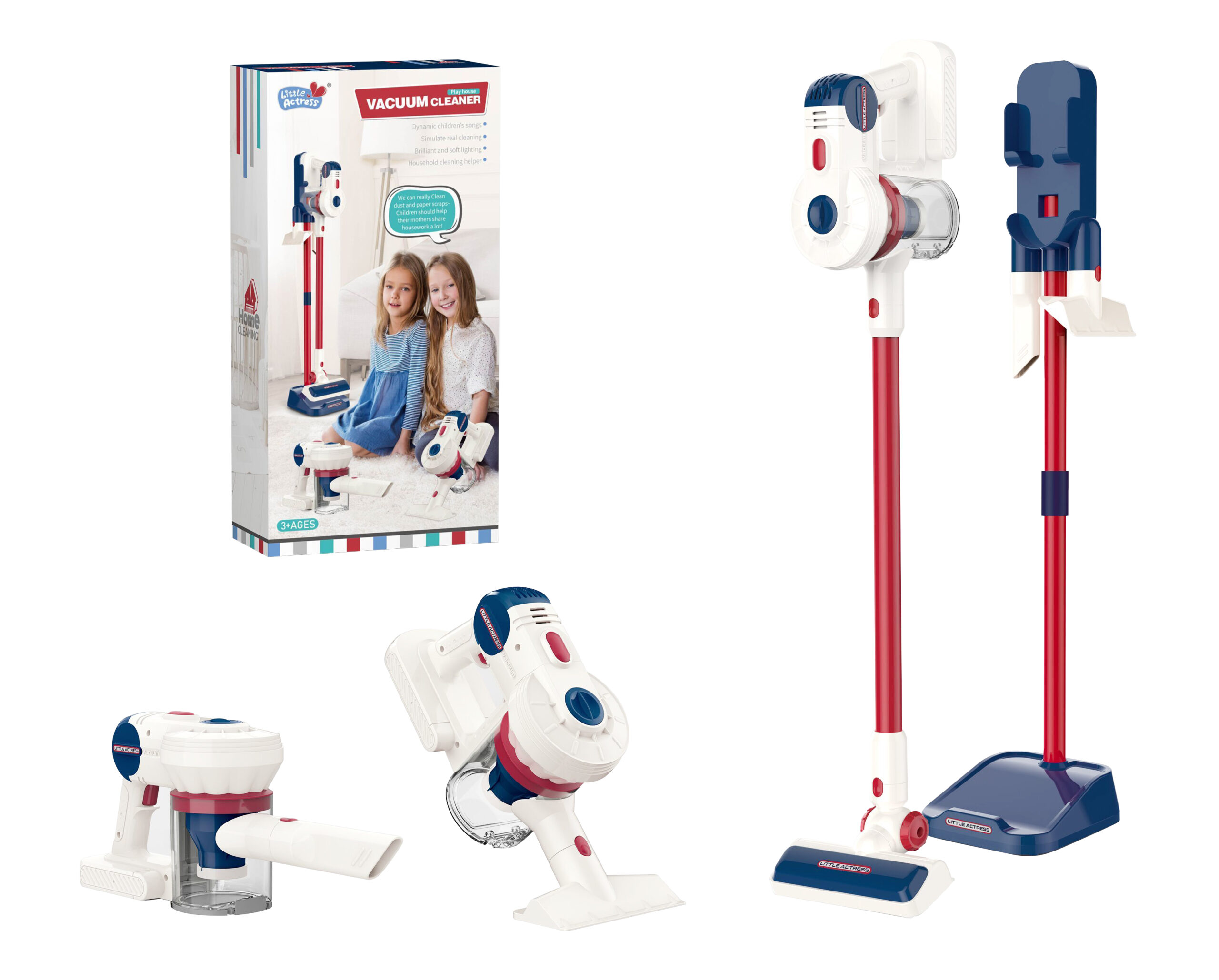 Wholesale Children's role Play Simulation Housekeeping Cleaning Toys Trolley Vacuum Cleaner Toys