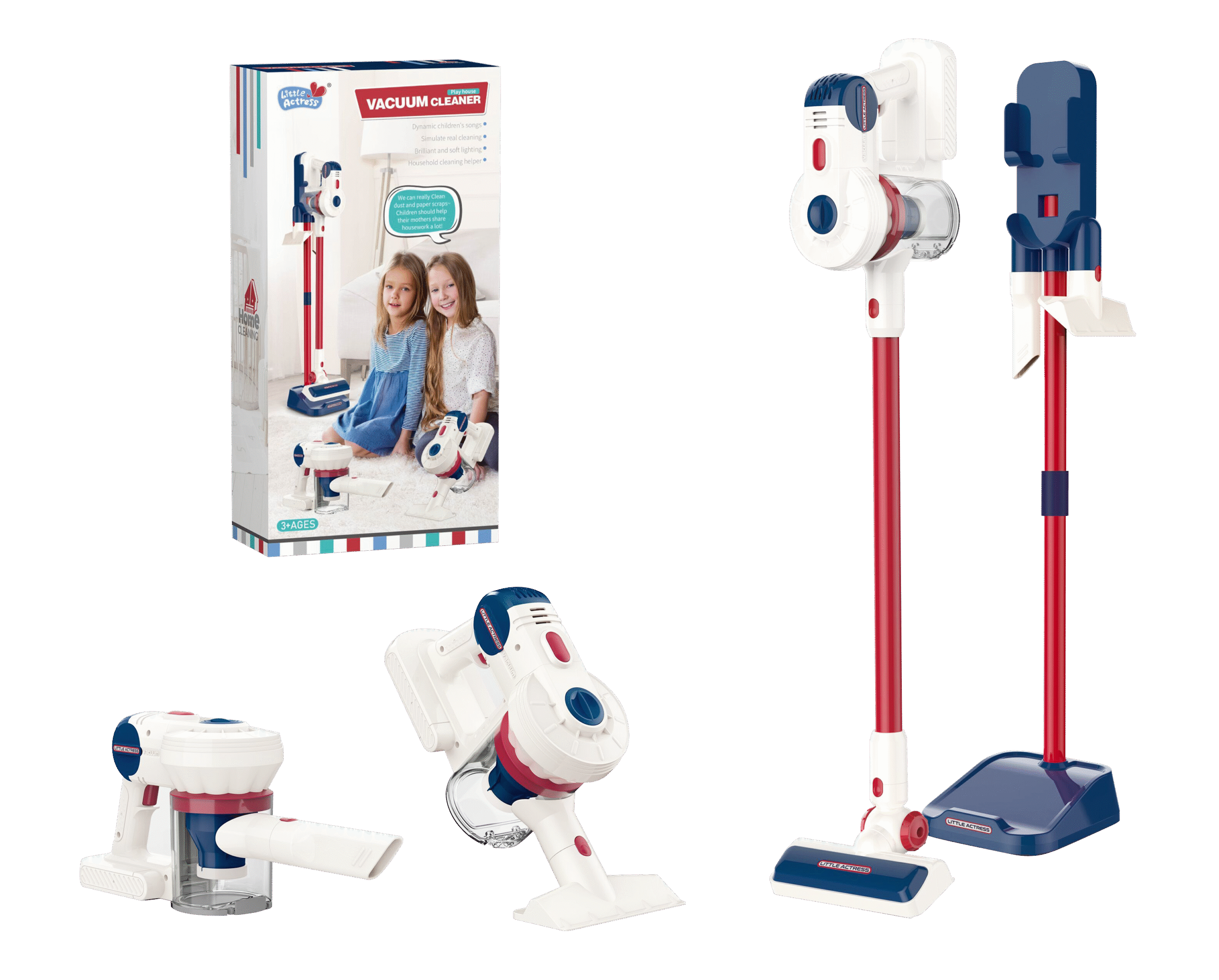 Wholesale Children's role Play Simulation Housekeeping Cleaning Toys Trolley Vacuum Cleaner Toys - Imagen 2